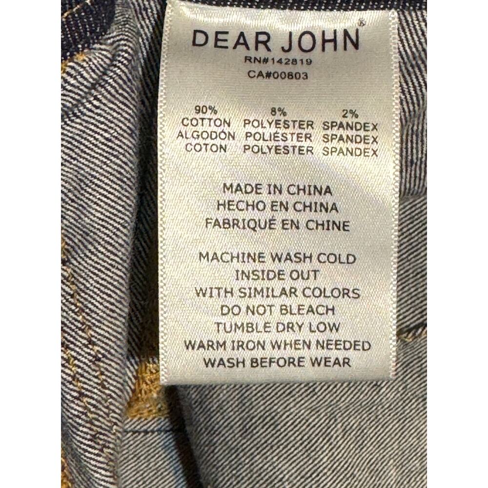 Dear John High Rise Wide Leg Cropped Jeans Dark Wash Button Fly Women's 26 - Picture 9 of 11